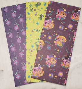 Laminated cash envelopes | set of 3| Children's Give Save Spend | Tangled Purple  | Dave Ramsey inspired