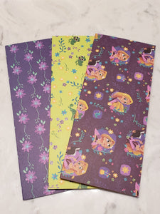 Laminated cash envelopes | set of 3| Children's Give Save Spend | Tangled Purple  | Dave Ramsey inspired