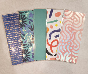 Laminated cash envelopes | set of 5| Daylight Lumiere De Jour| Feeling Blue| Dave Ramsey inspired