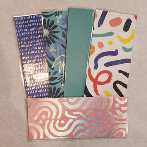 Laminated cash envelopes | set of 5| Daylight Lumiere De Jour| Feeling Blue| Dave Ramsey inspired