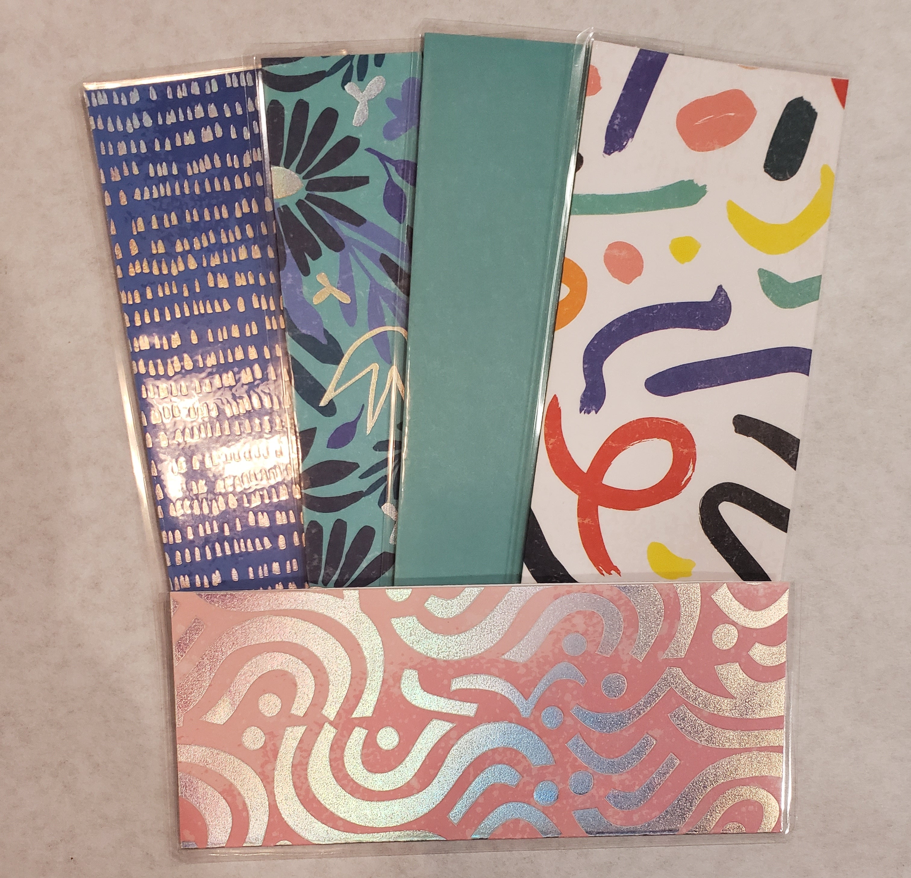 Laminated cash envelopes | set of 5| Daylight Lumiere De Jour| Feeling Blue| Dave Ramsey inspired