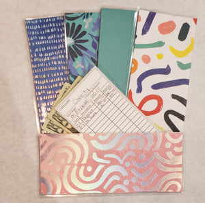 Laminated cash envelopes | set of 5| Daylight Lumiere De Jour| Feeling Blue| Dave Ramsey inspired