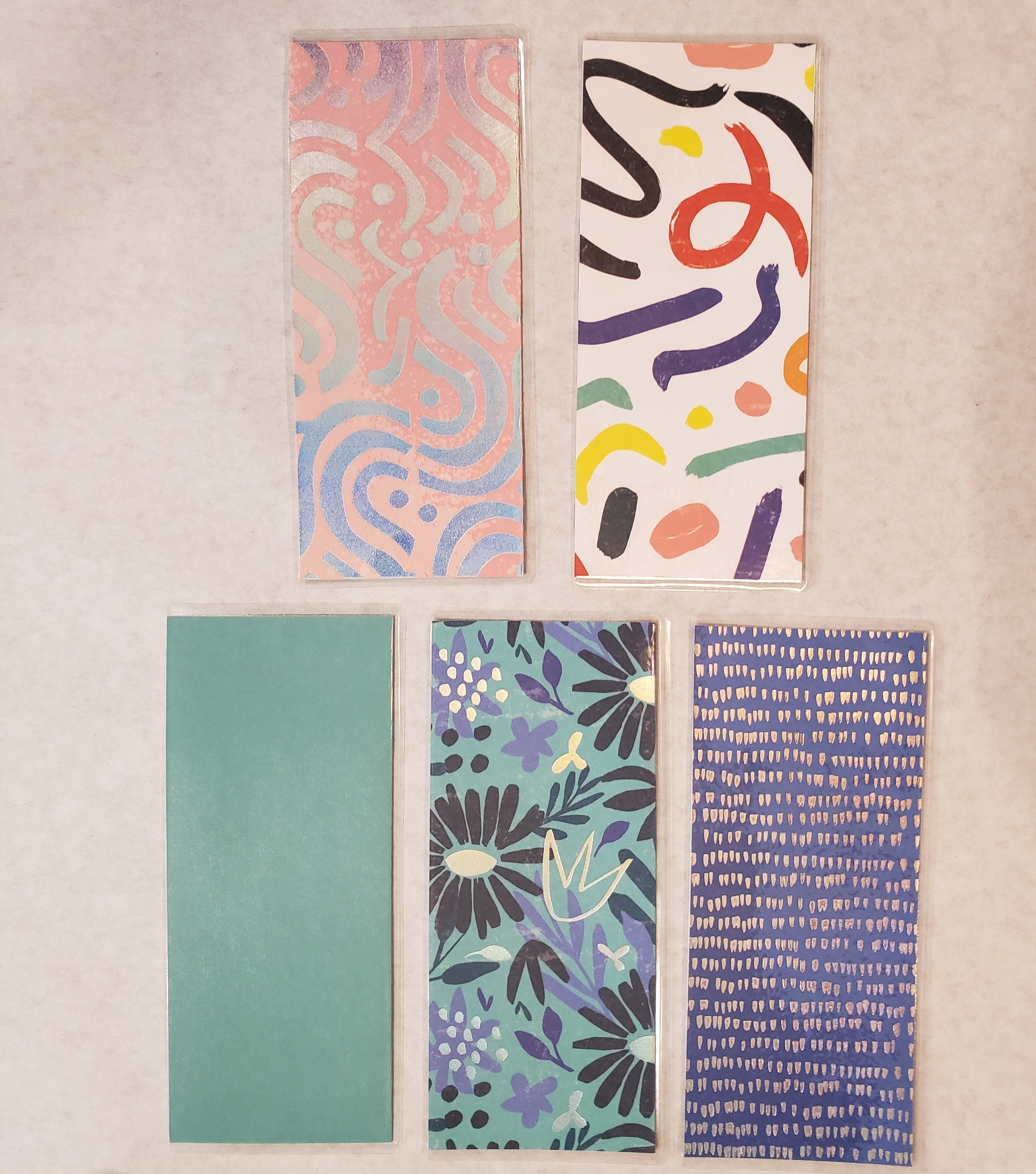 Laminated cash envelopes | set of 5| Daylight Lumiere De Jour| Feeling Blue| Dave Ramsey inspired