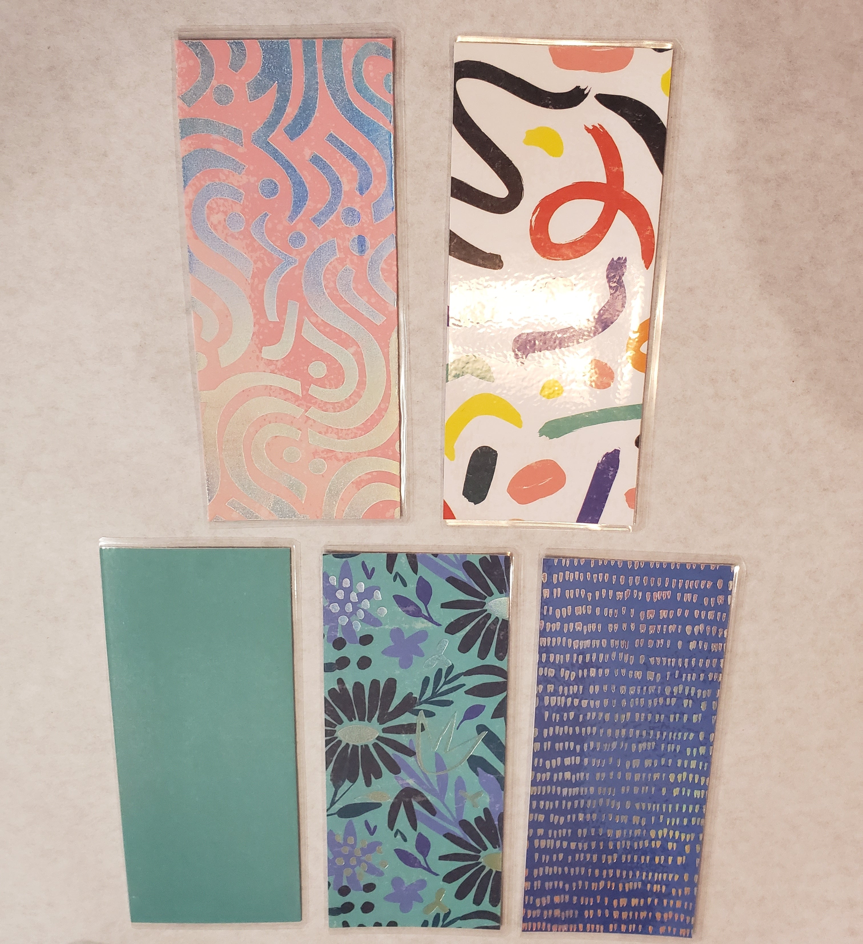 Laminated cash envelopes | set of 5| Daylight Lumiere De Jour| Feeling Blue| Dave Ramsey inspired