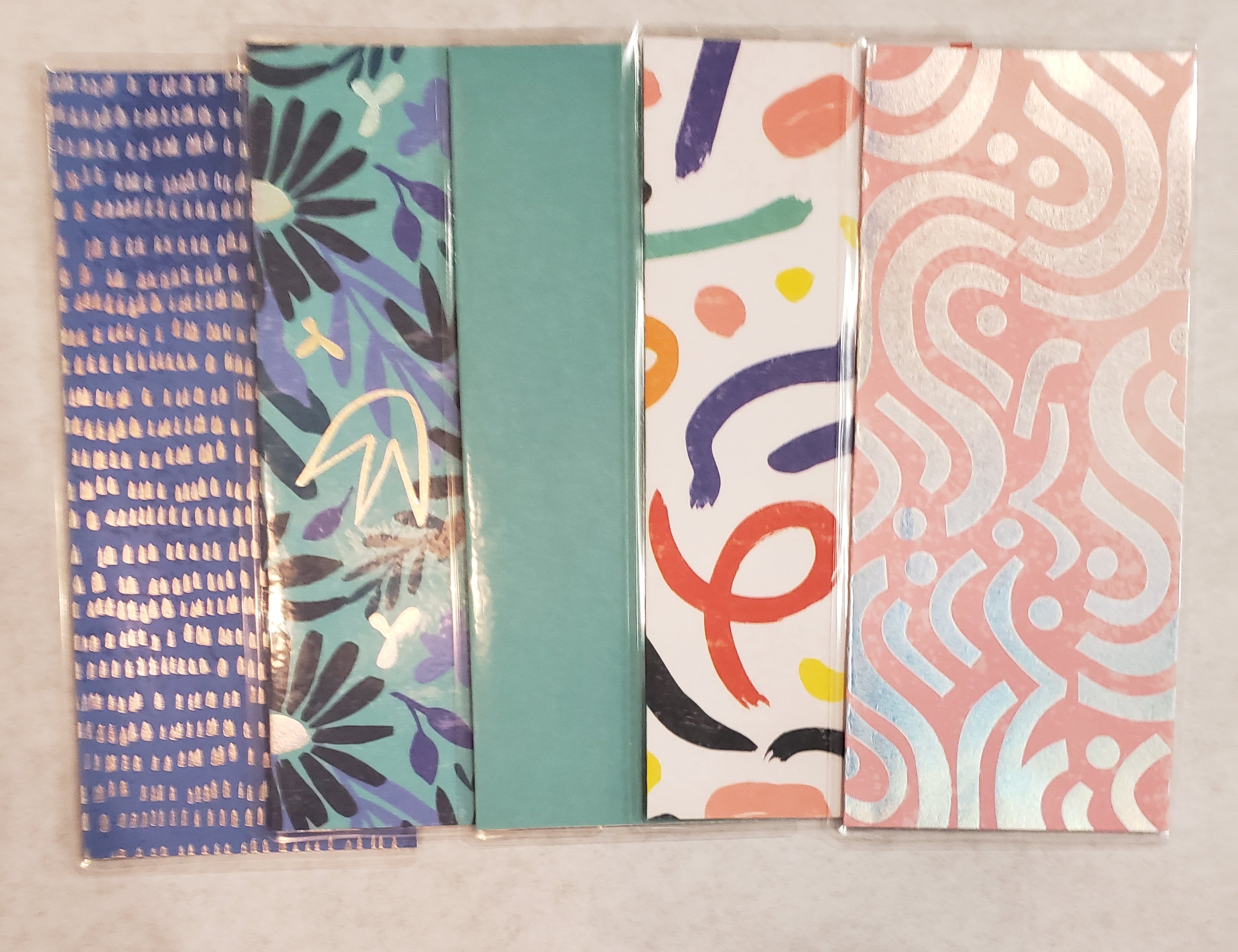 Laminated cash envelopes | set of 5| Daylight Lumiere De Jour| Feeling Blue| Dave Ramsey inspired