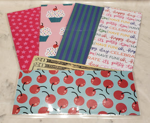 Laminated cash envelopes | set of 5| Treat Yourself Cherries | Dave Ramsey inspired