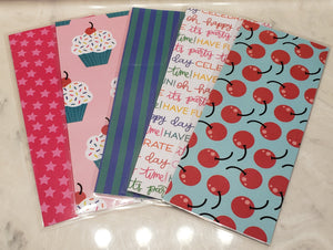 Laminated cash envelopes | set of 5| Treat Yourself Cherries | Dave Ramsey inspired