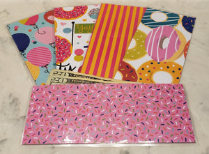 Laminated cash envelopes | set of 5| Treat Yourself Donuts | Dave Ramsey inspired
