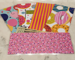 Laminated cash envelopes | set of 5| Treat Yourself Donuts | Dave Ramsey inspired