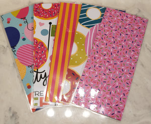 Laminated cash envelopes | set of 5| Treat Yourself Donuts | Dave Ramsey inspired