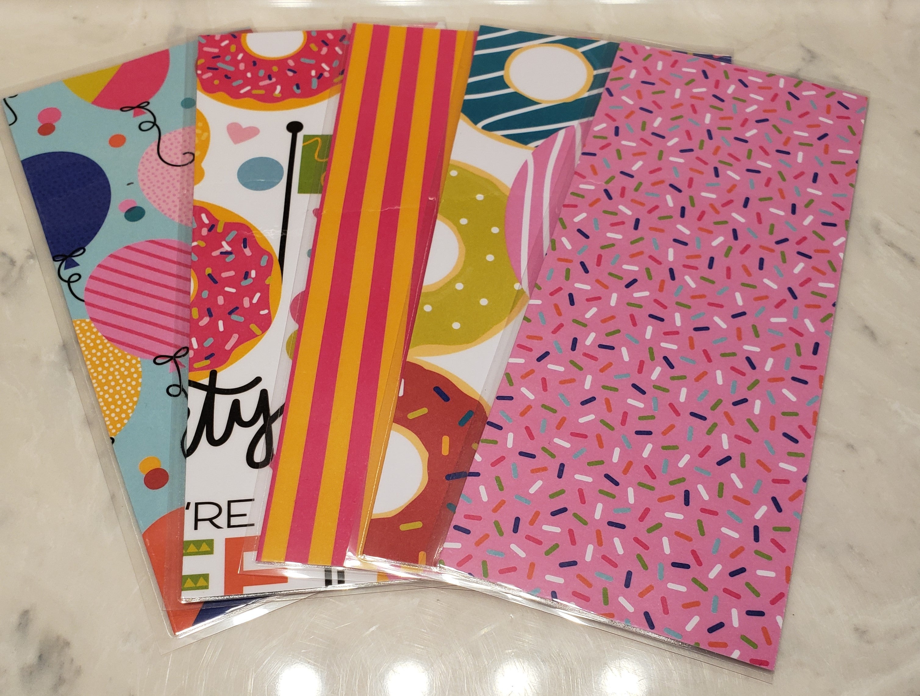Laminated cash envelopes | set of 5| Treat Yourself Donuts | Dave Ramsey inspired