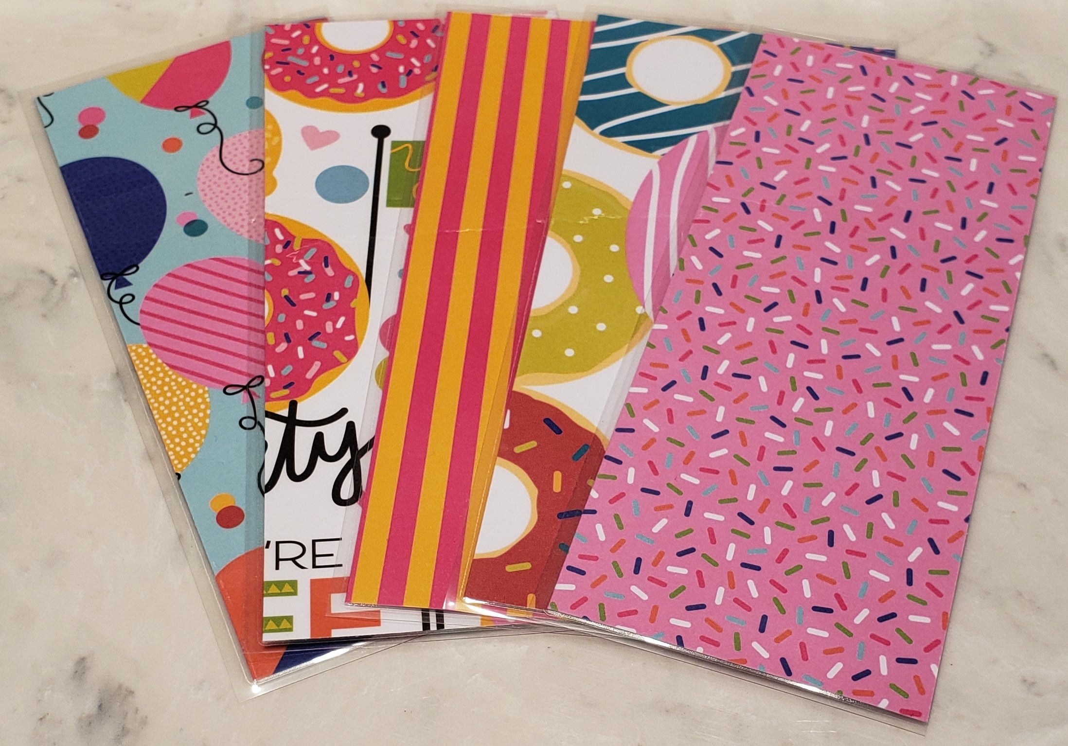 Laminated cash envelopes | set of 5| Treat Yourself Donuts | Dave Ramsey inspired