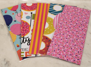Laminated cash envelopes | set of 5| Treat Yourself Donuts | Dave Ramsey inspired
