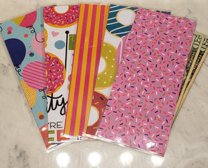 Laminated cash envelopes | set of 5| Treat Yourself Donuts | Dave Ramsey inspired
