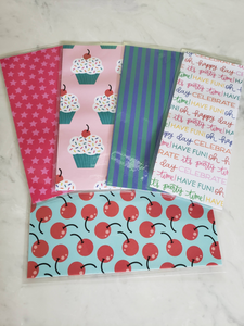 Laminated cash envelopes | set of 5| Treat Yourself Cherries | Dave Ramsey inspired